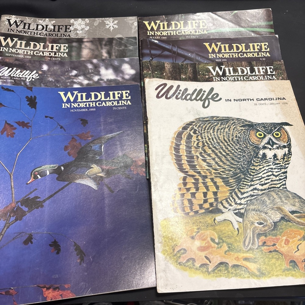 Wildlife In North Carolina Magazine Lot Of 8